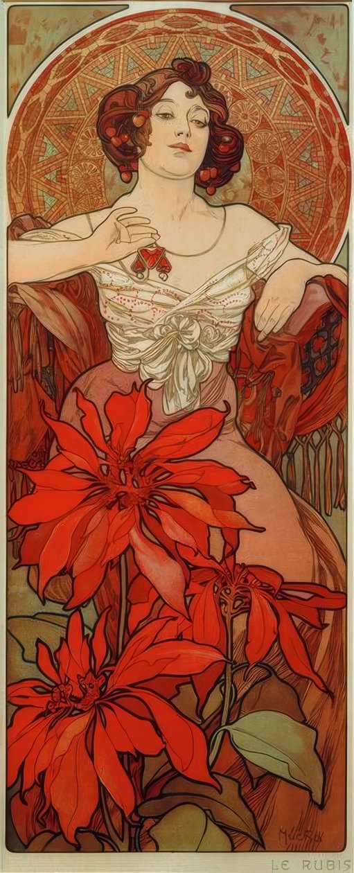Ruby by Alphonse Mucha