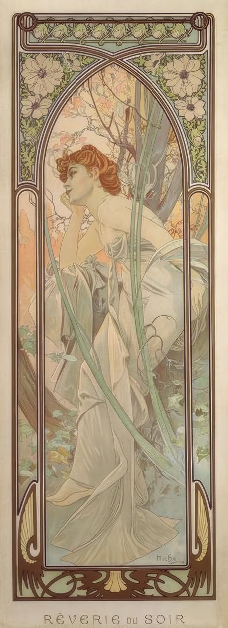 Evening Reverie by Alphonse Mucha