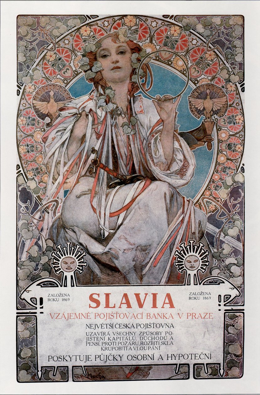 Slavia Poster, 1907 by Alphonse Mucha