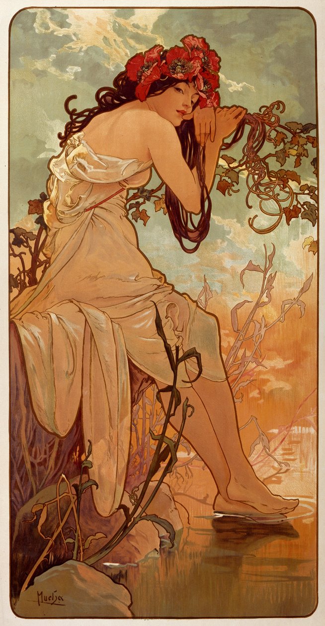 Summer, 1896 by Alphonse Mucha