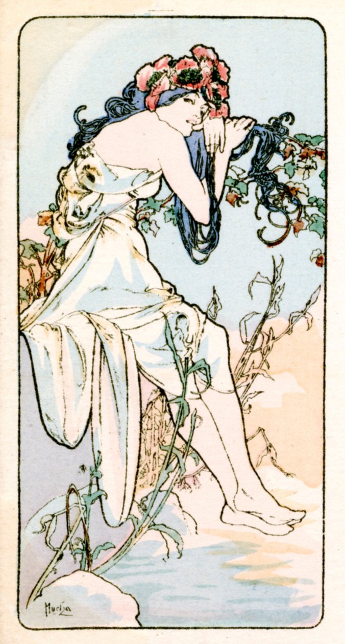Summer by Alphonse Mucha