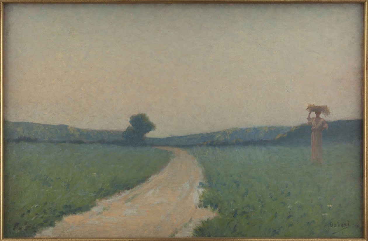 The Road through the Fields in the Morning by Alphonse Osbert
