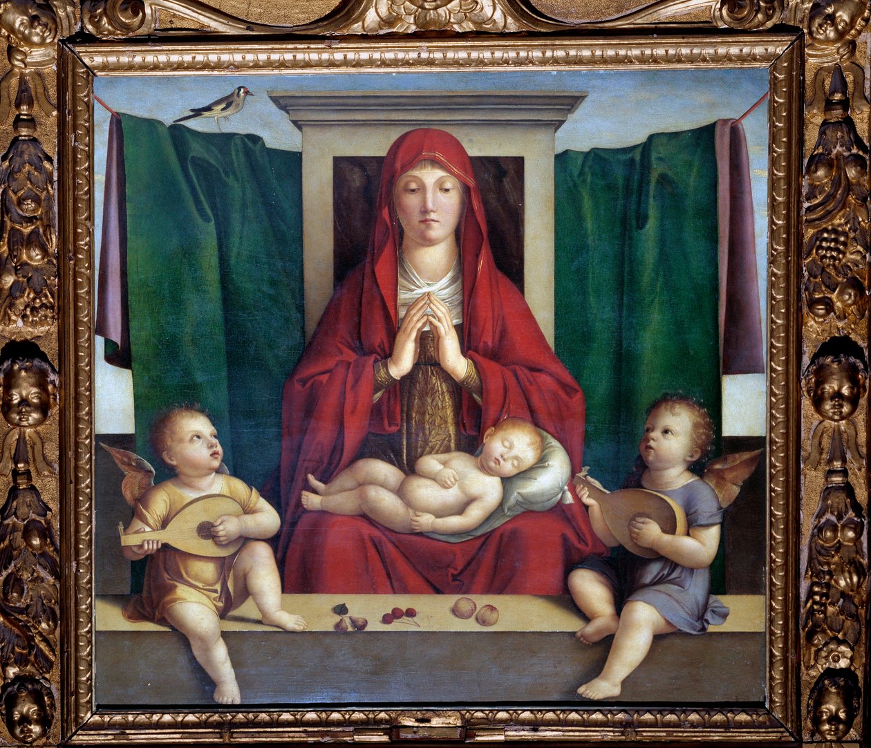 Virgin with child and angels by Alvise Vivarini