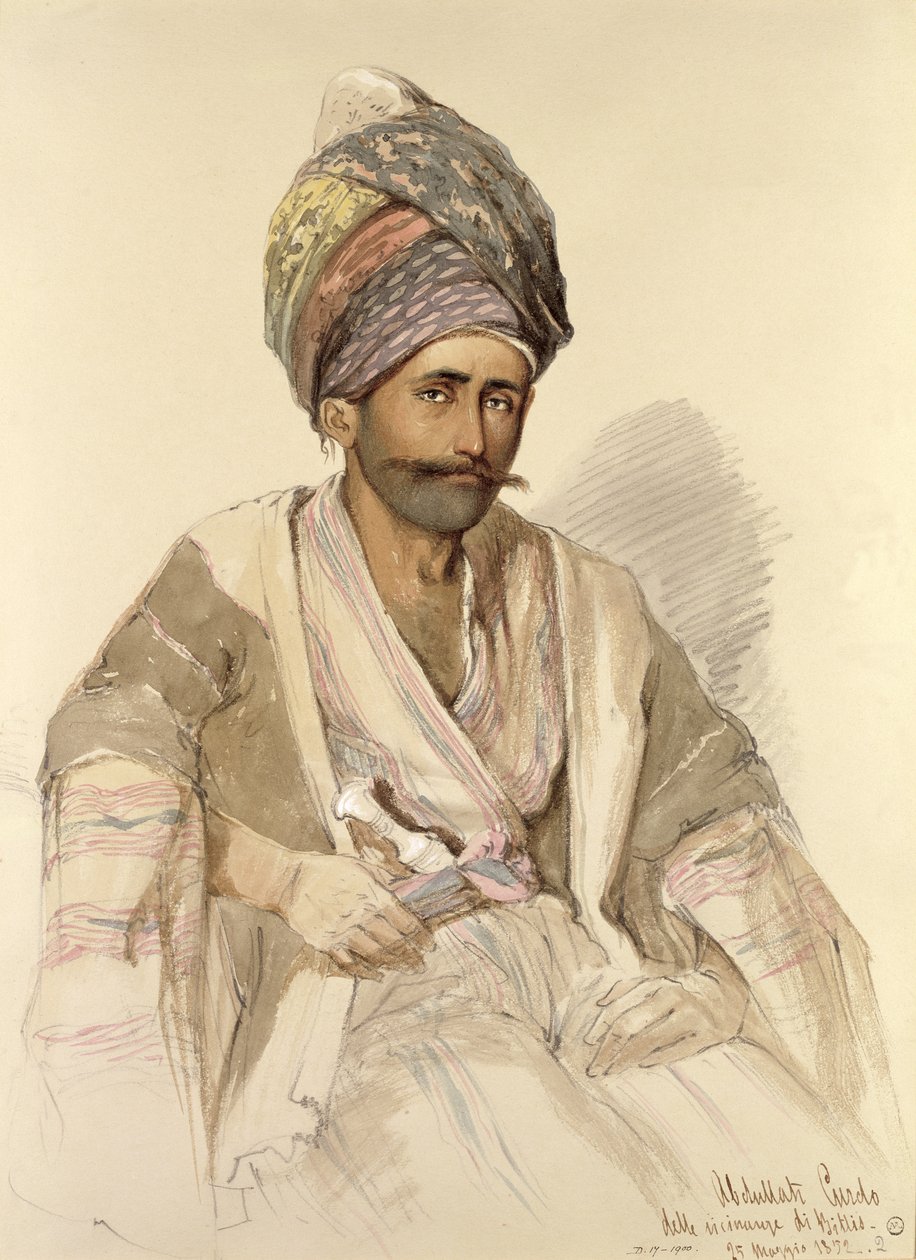 Abdullah - Kurd from Bitlis, 1852 by Amadeo Preziosi