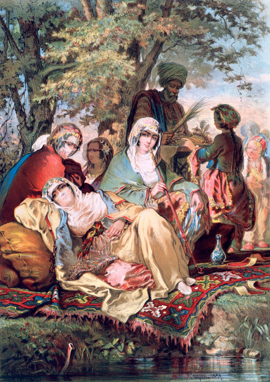 Hareem, 1857 by Amadeo Preziosi