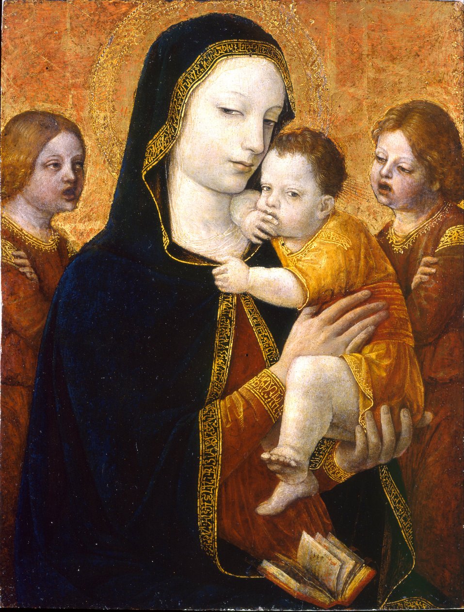 The Virgin and Child with Two Angels by Ambrogio Bergognone