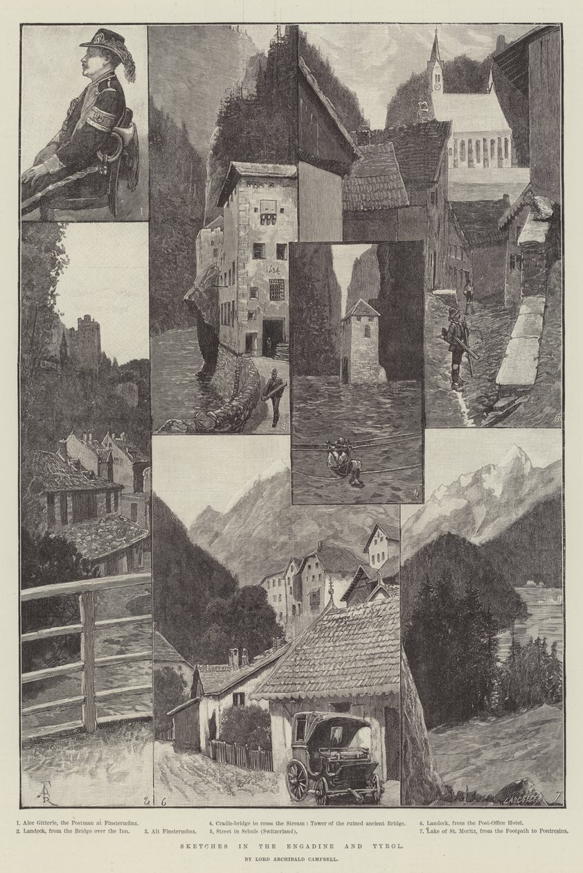 Sketches in the Engadine and Tyrol by Amedee Forestier