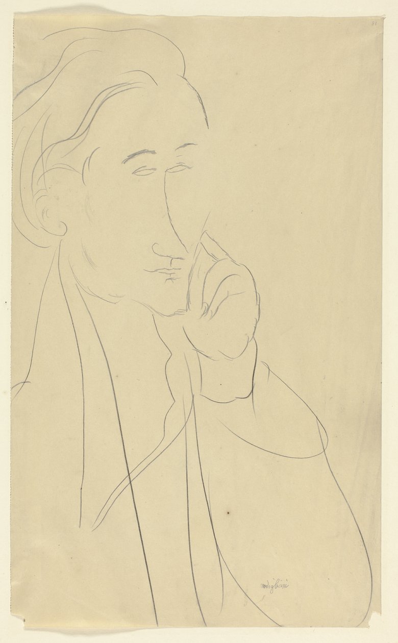 Bust of Zborowski by Amedeo Modigliani
