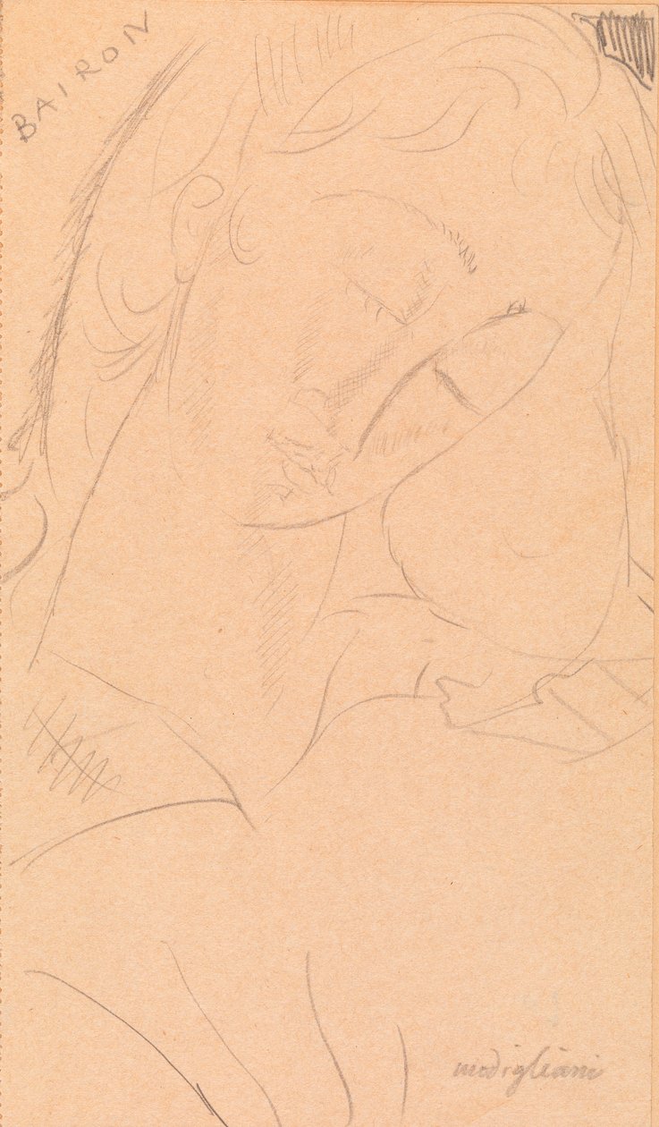 Head - Bairon by Amedeo Modigliani