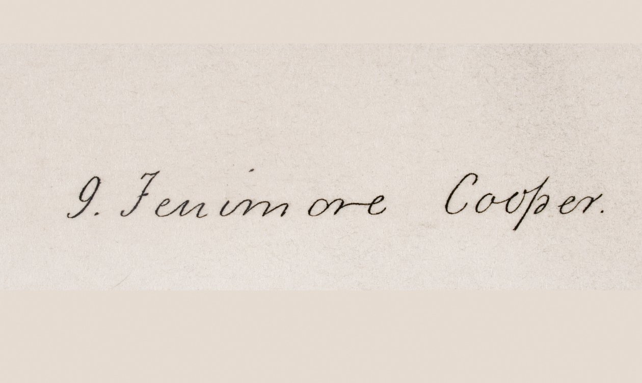 Signature of James Fenimore Cooper by American School