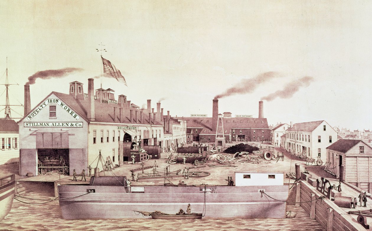 The Novelty Iron Works of Stillman Allen and Co. by American School