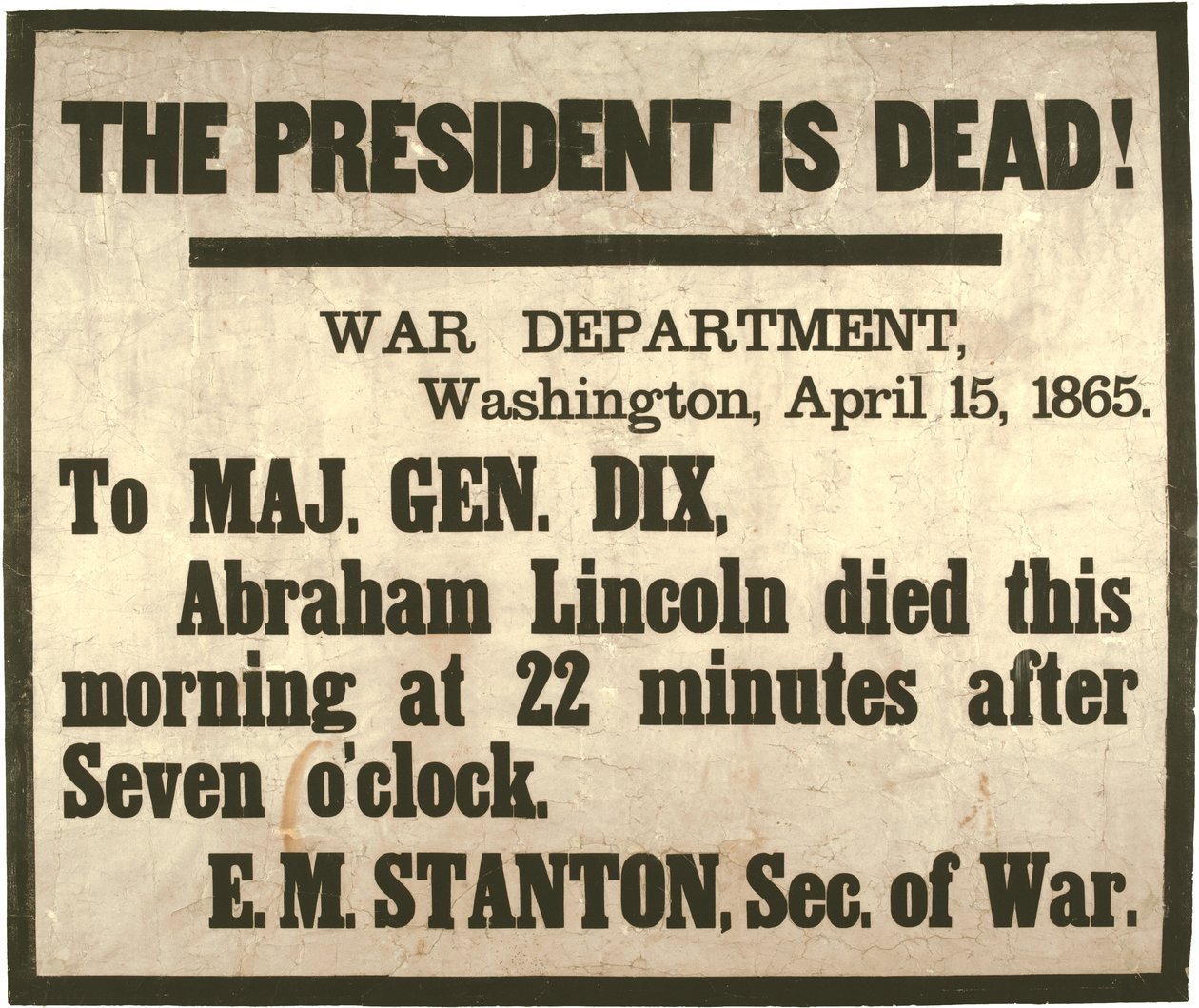 The President is Dead, 15 April 1865 by American School