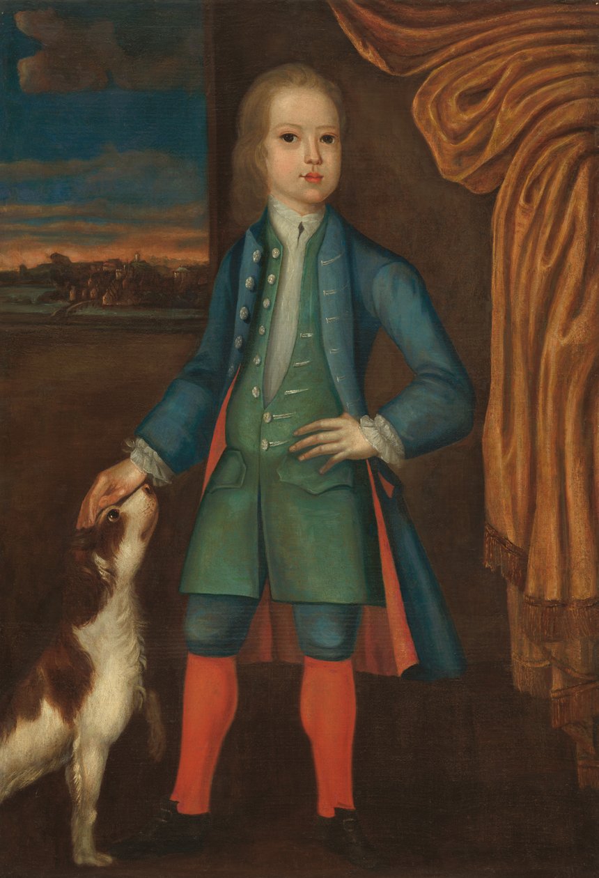 Boy in Blue Coat by American 18th Century