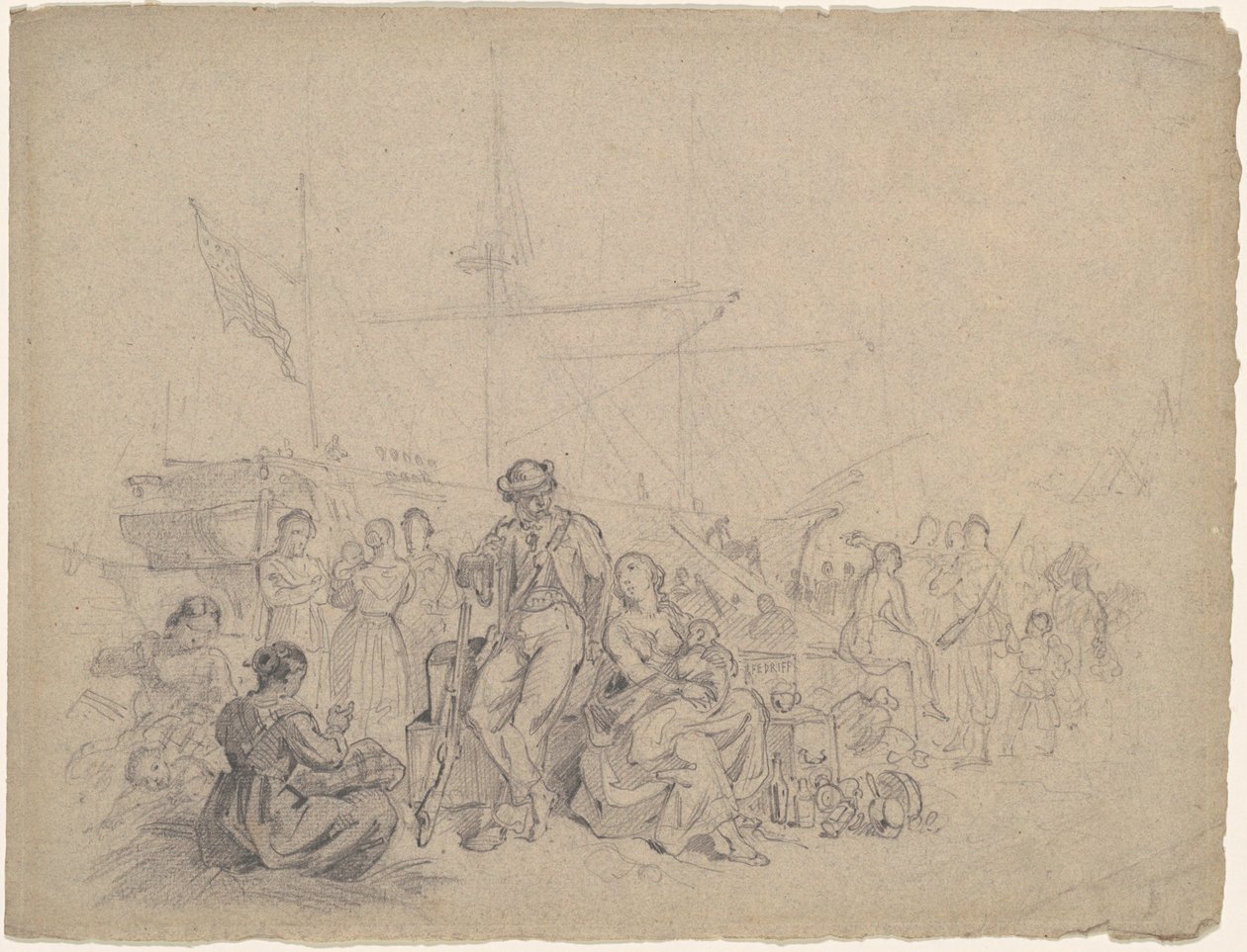 Dockside Scene by American 19th Century