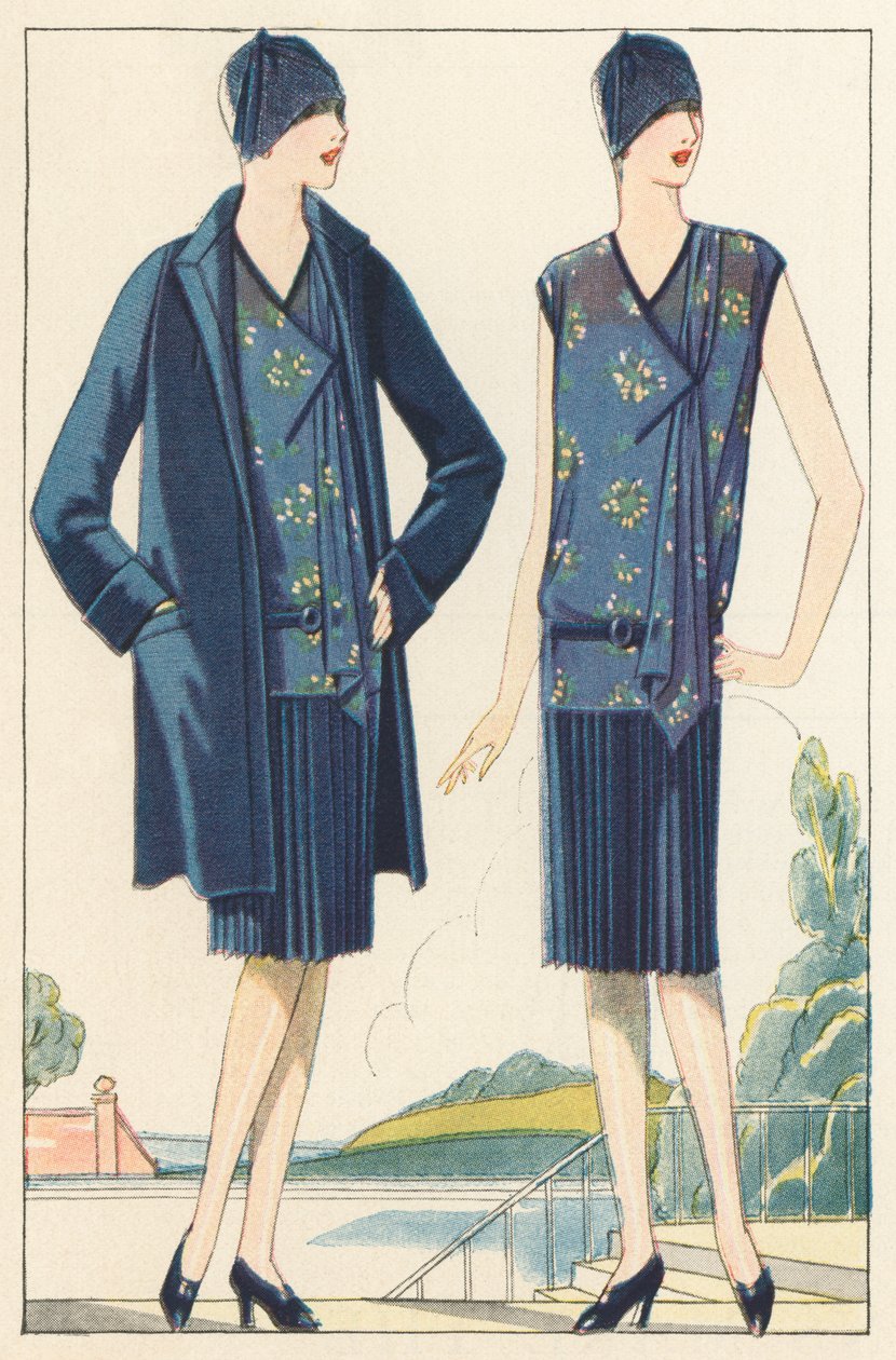 Flappers in Frocks and Coats by American School