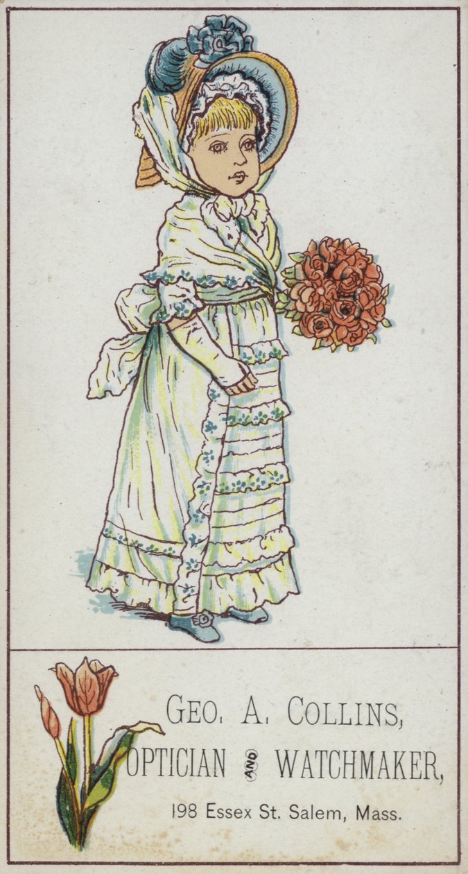 Girl Carrying Bouquet by American School