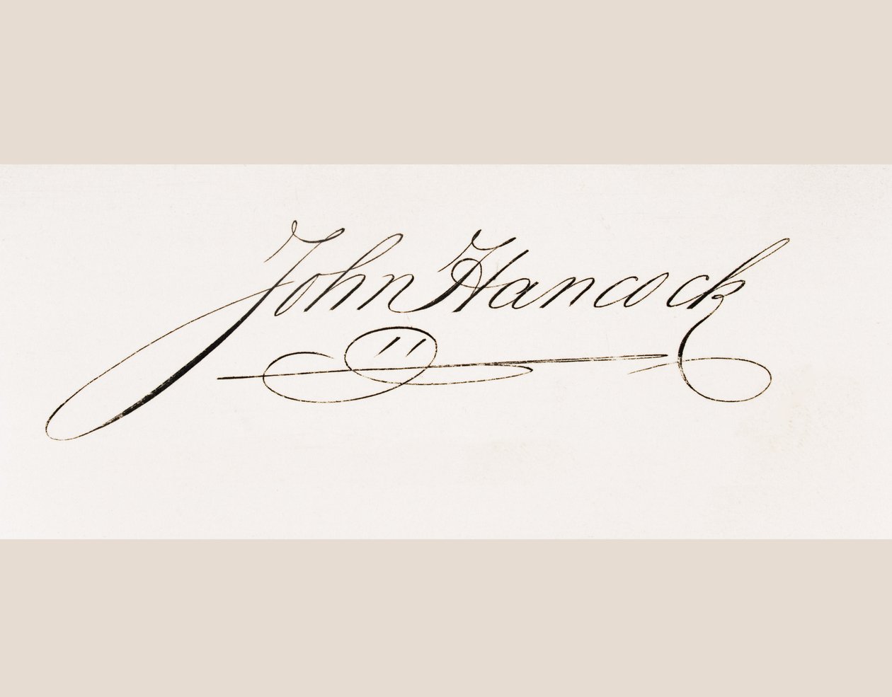 Signature of John Hancock by American School