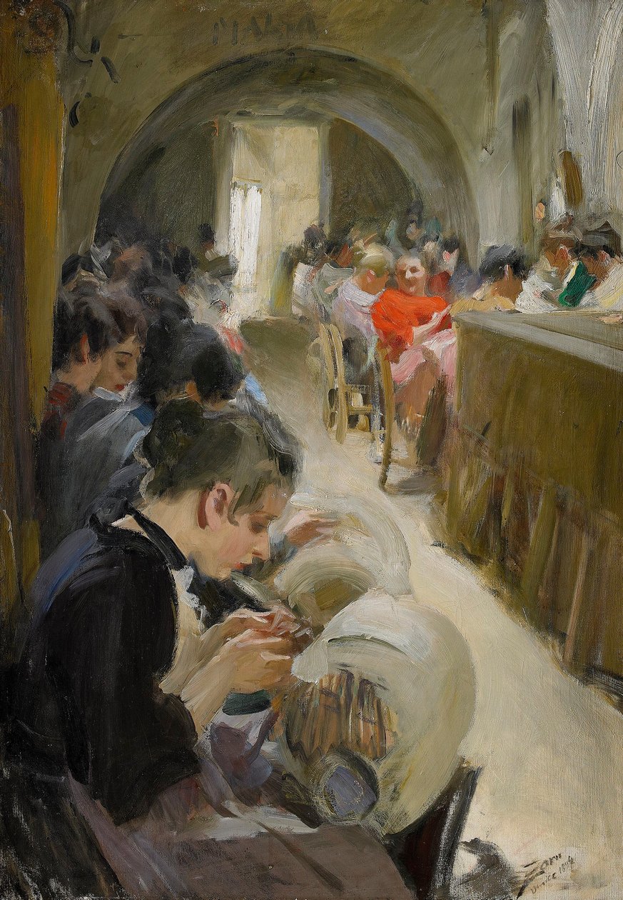 Lace-Making in Venice by Anders Leonard Zorn