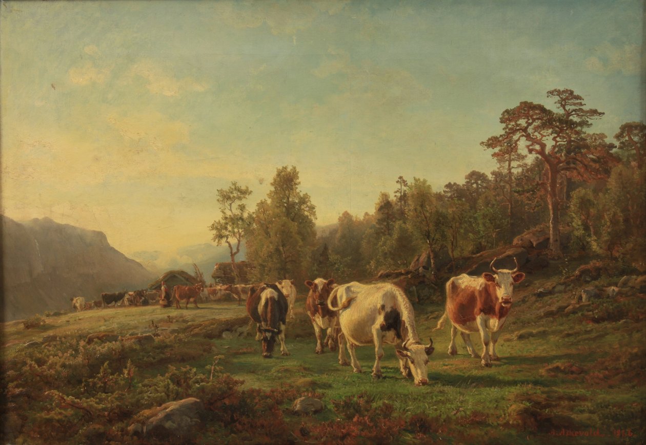 Landscape with Cows by Anders Askevold