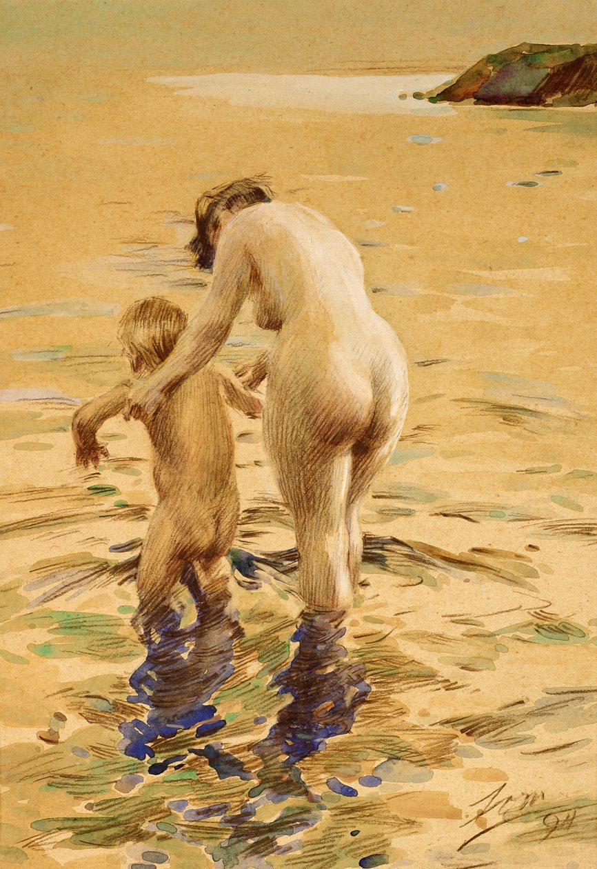 Her First Dip by Anders Leonard Zorn