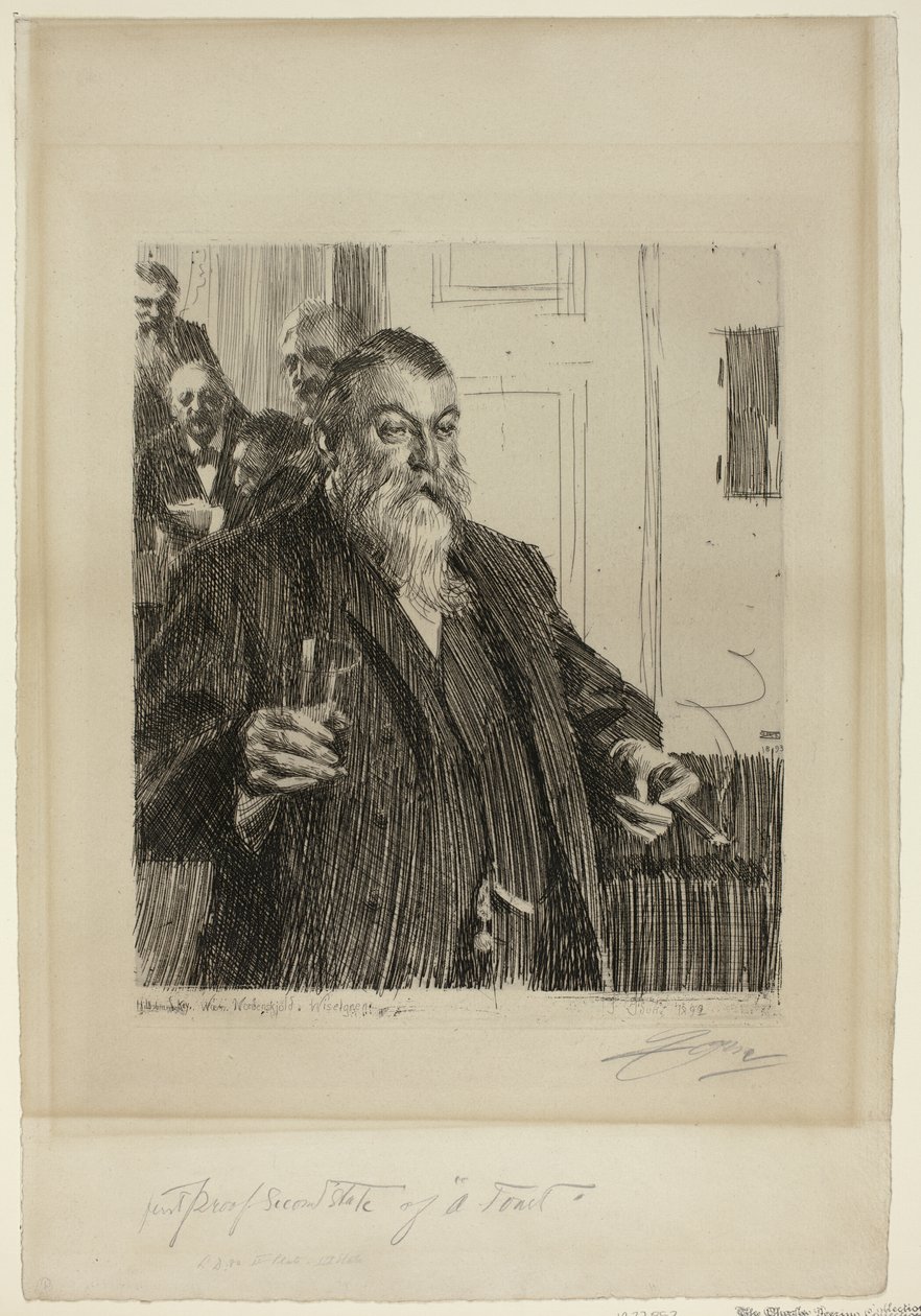 A Toast II by Anders Leonard Zorn