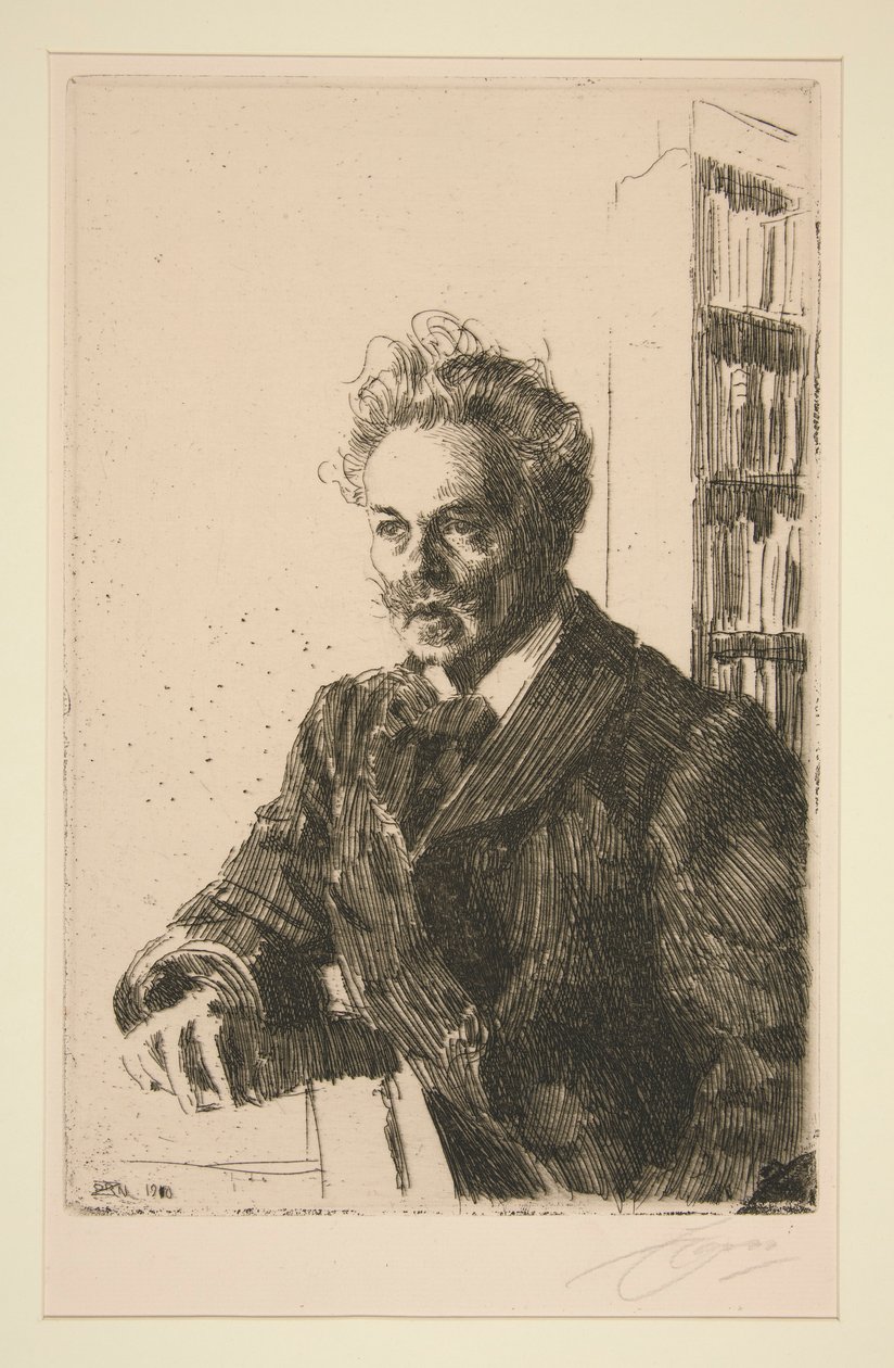 Portrait of A. Strindberg by Anders Leonard Zorn