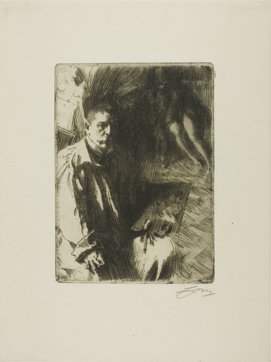 Self-Portrait with Model II by Anders Leonard Zorn
