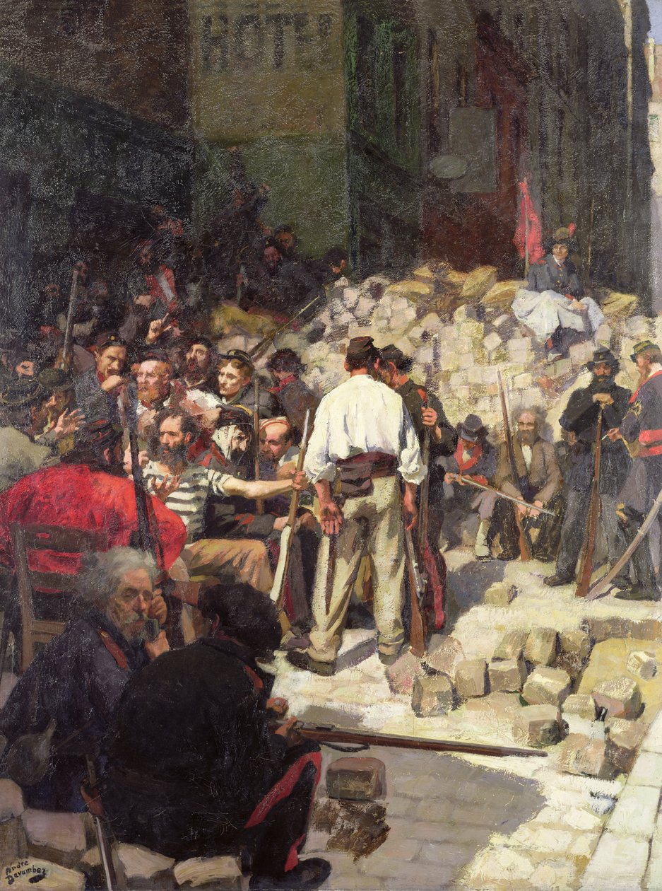 The Barricade or The Wait in 1871 by Andre Devambez