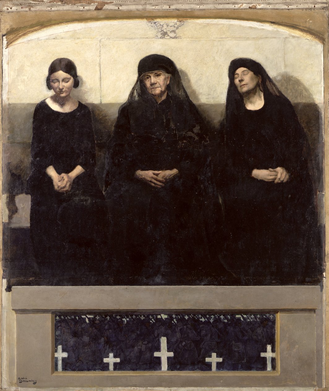 Three Women Grieving for a Lost One, Central Panel of the Triptych 