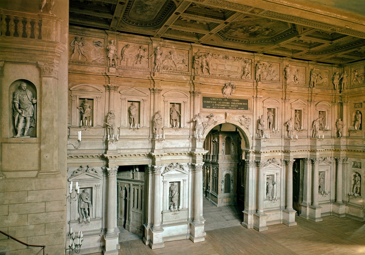View of the Olympic Theatre of Vicenza by Andrea Palladio