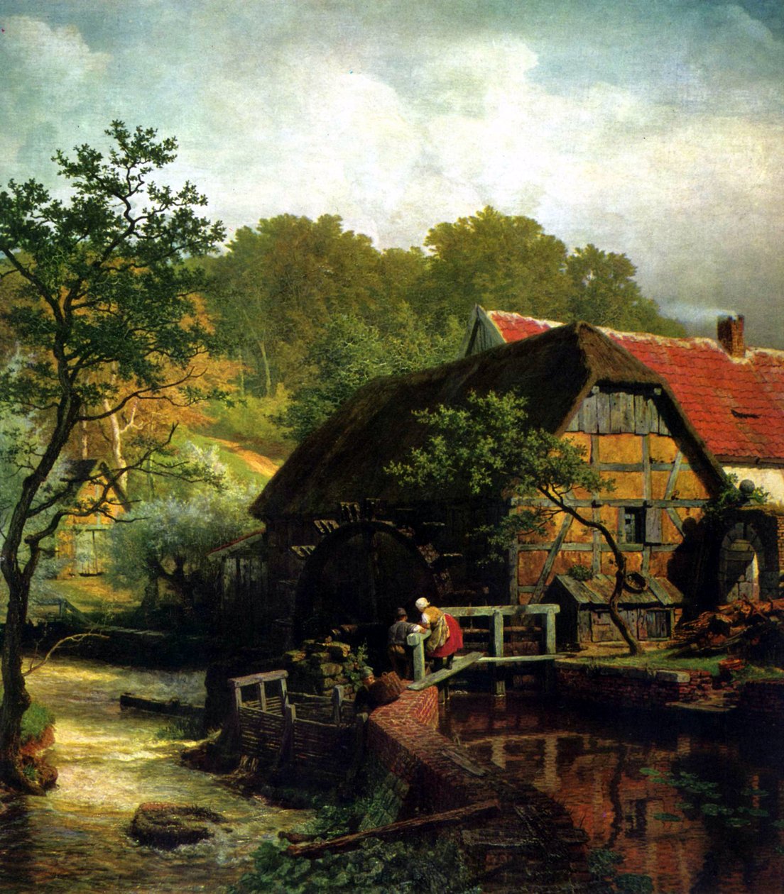 Westphalian Watermill by Andreas Achenbach