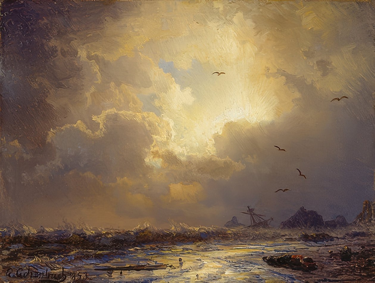 After the Storm. 1853 by Andreas Achenbach