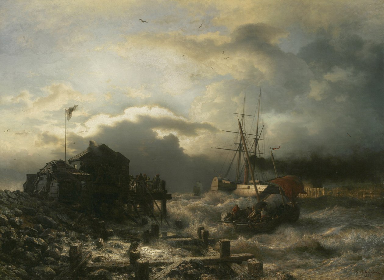 Off Ostend by Andreas Achenbach