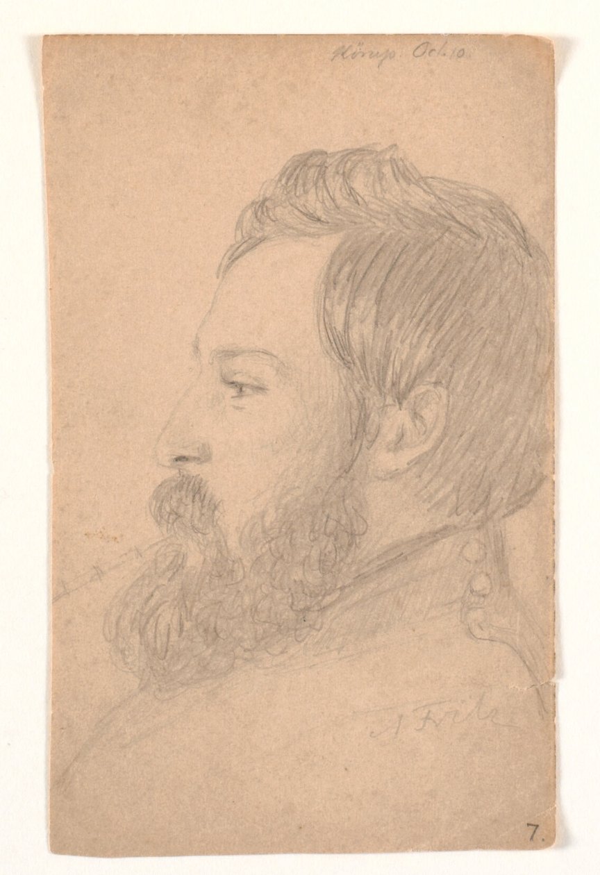 Male Portrait Profile to the Left by Andreas Fritz
