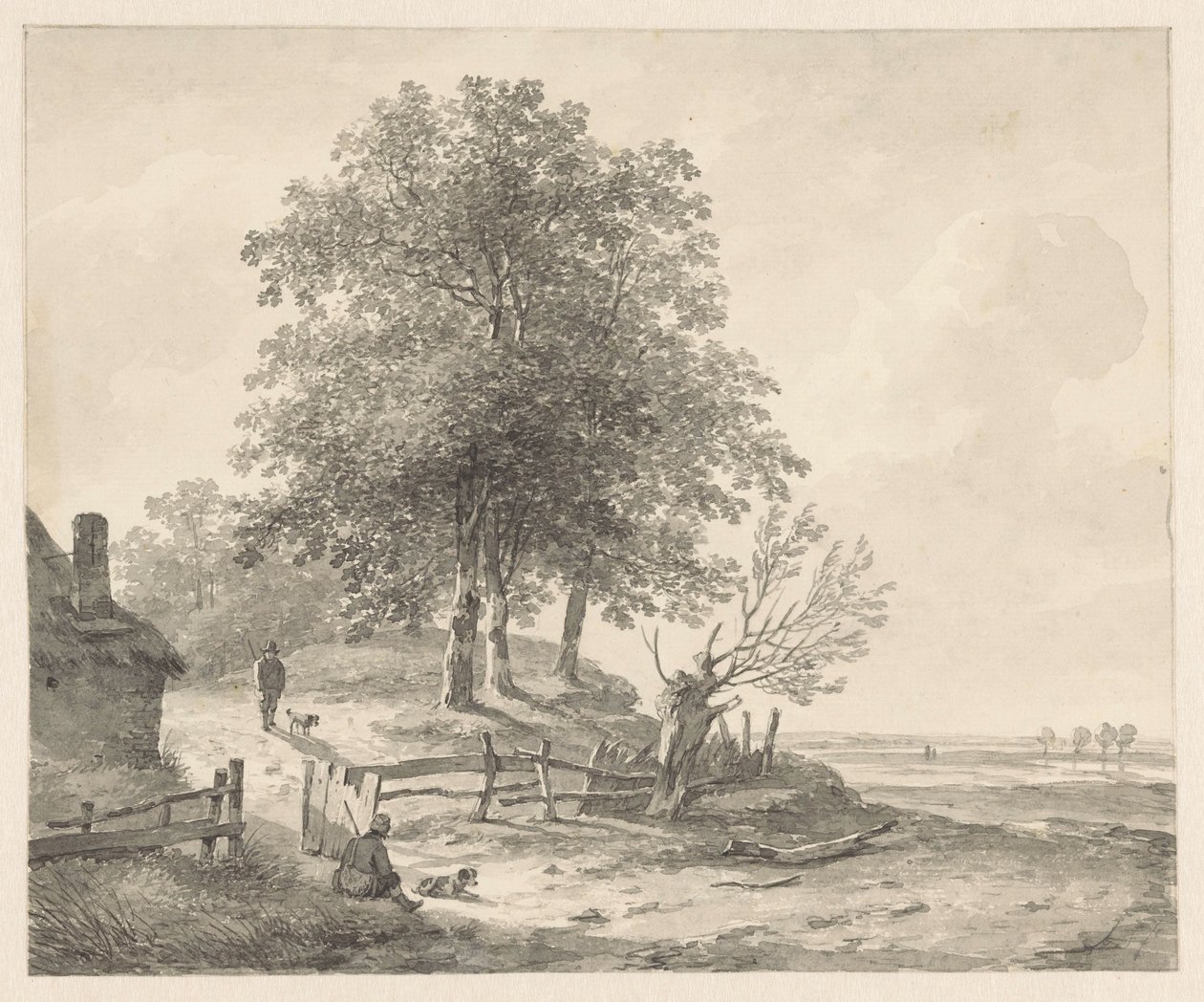 Landscape with a House on a Hill by Andreas Schelfhout