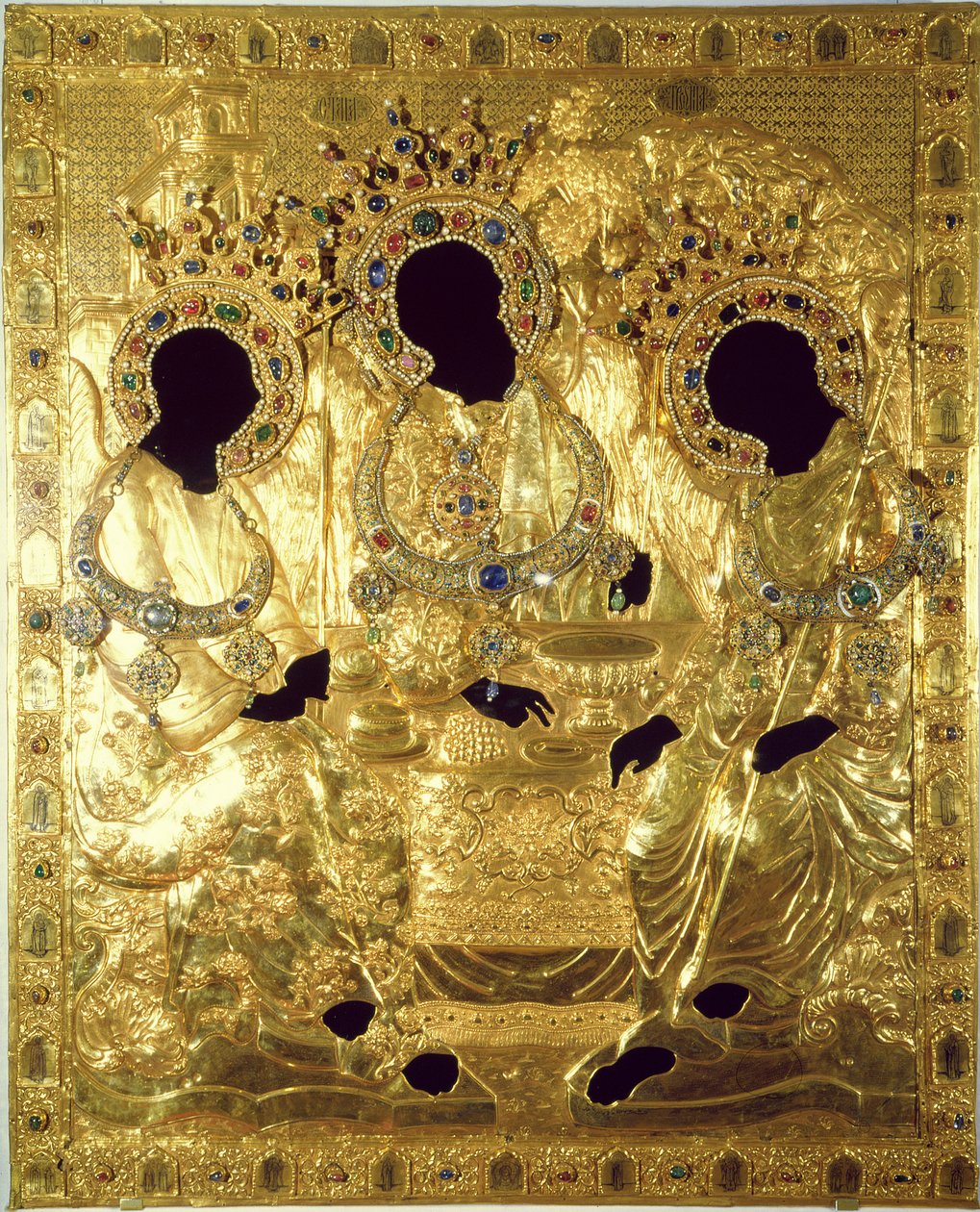Oklad, or Cover of the Trinity Icon (detail) by Andrei Rublev
