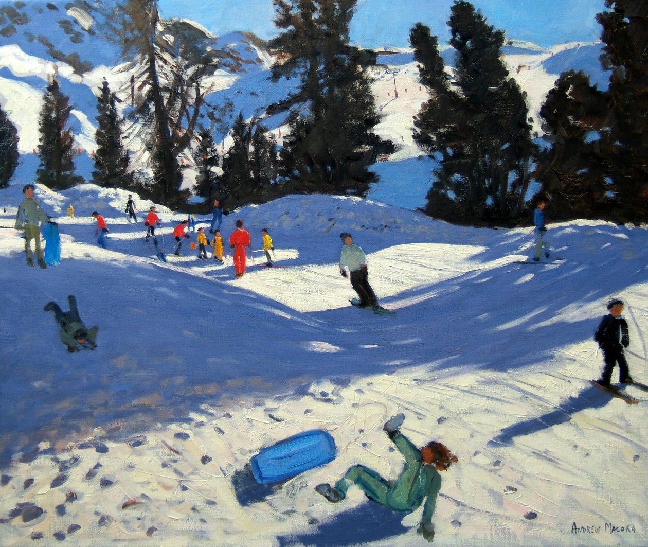 Blue Sledge, Belle Plagne by Andrew Macara