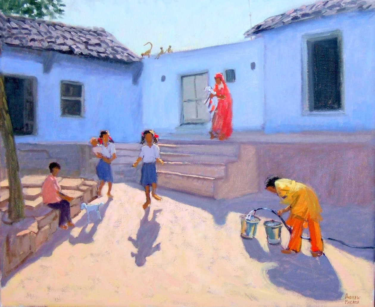 Filling Water Buckets, Rajasthan, India by Andrew Macara