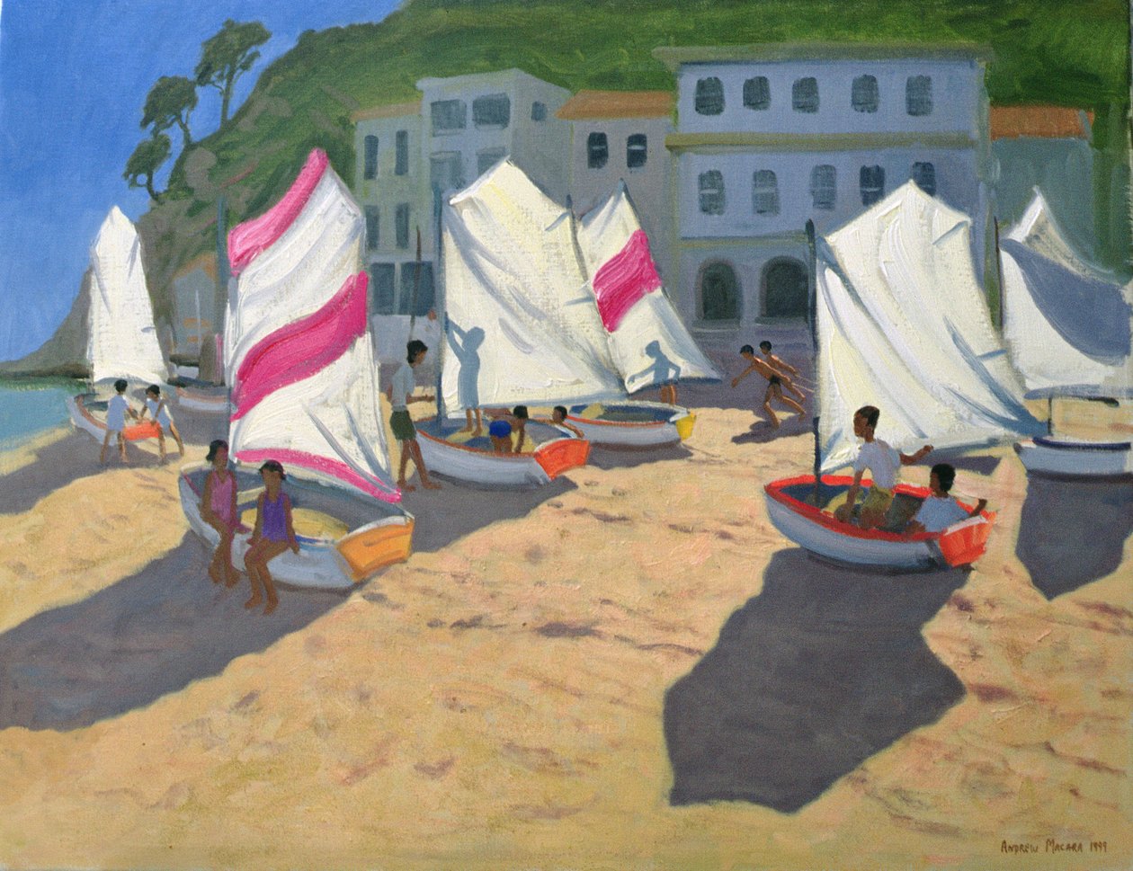 Sailboats, Costa Brava, 1999 by Andrew Macara