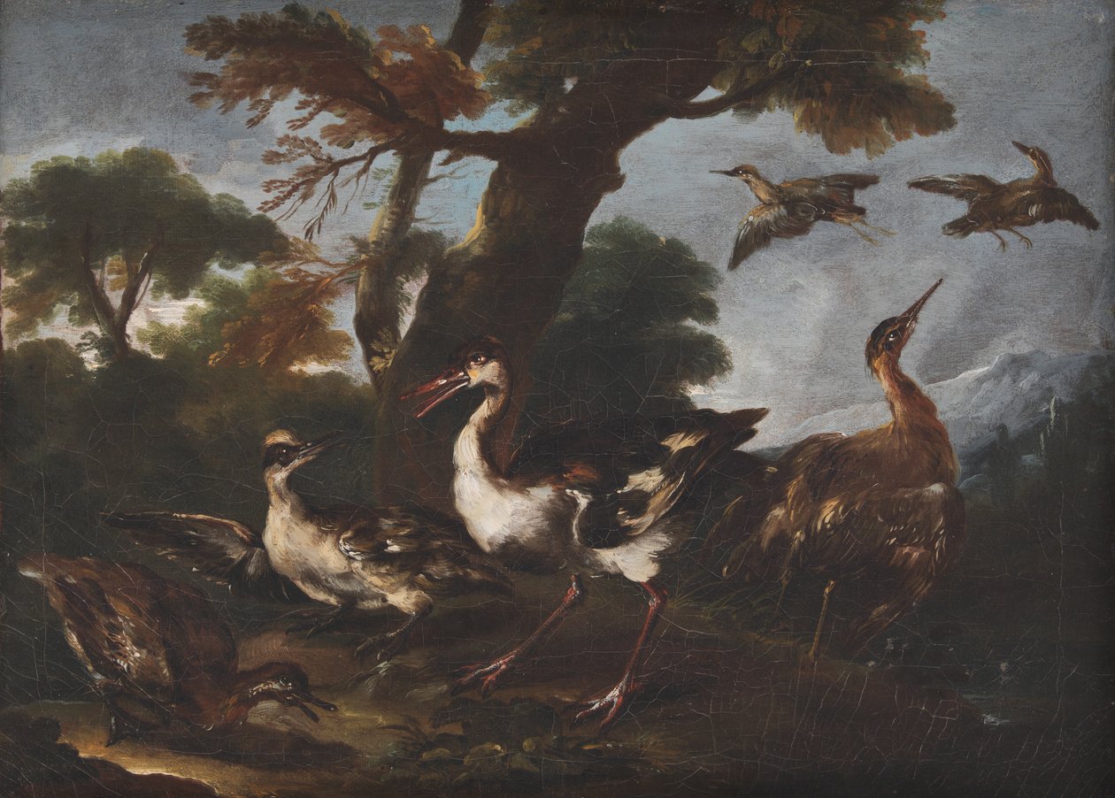 Landscape with Birds by Angelo Maria Crivelli