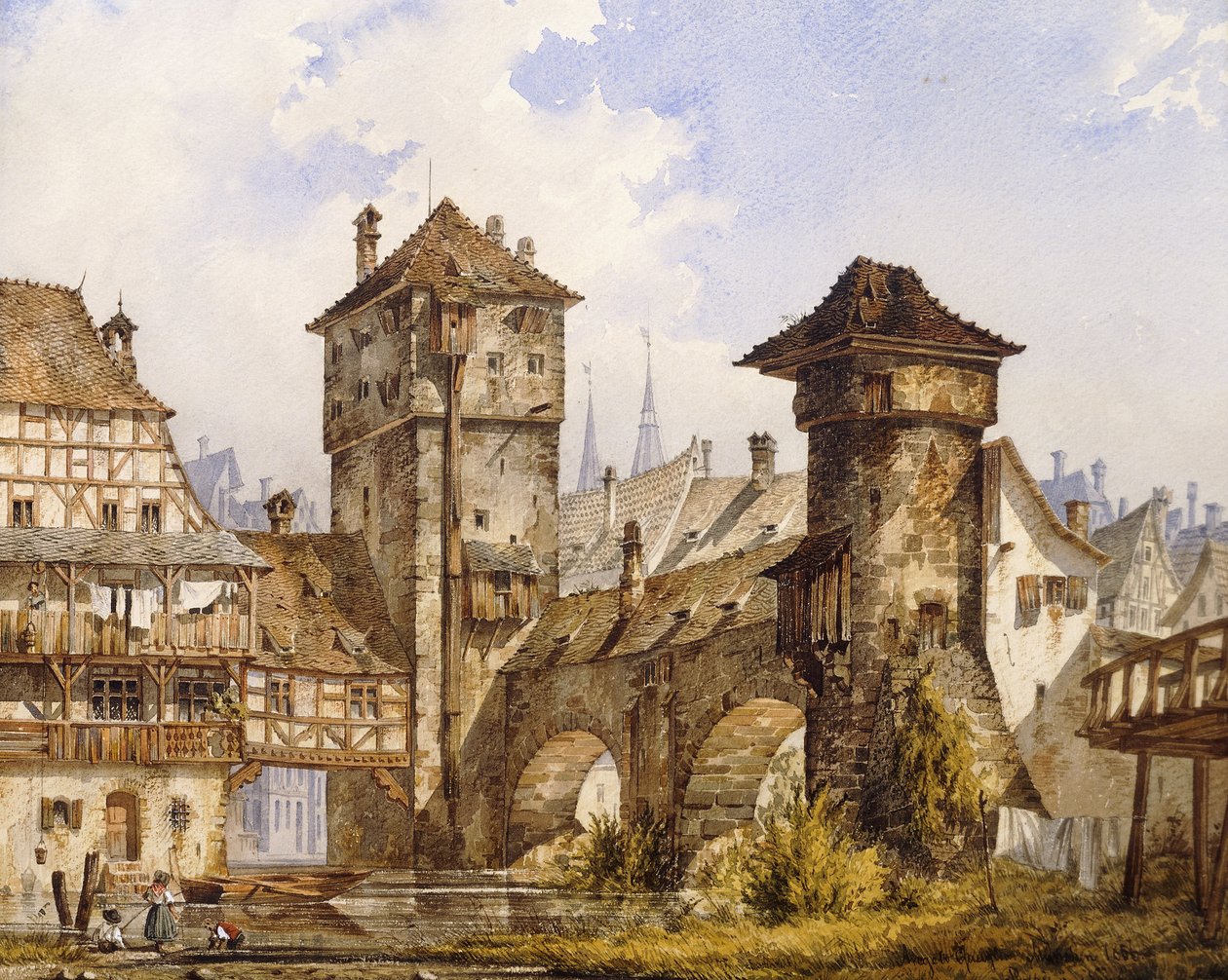 A View of Nurnberg by Angelo Quaglio