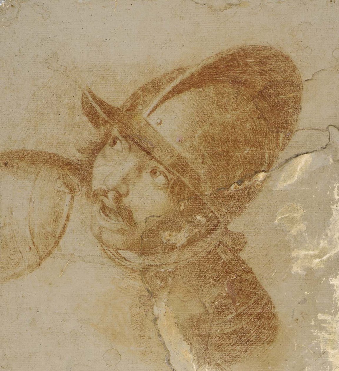 Head of a Soldier with a Helmet by Aniello Falcone