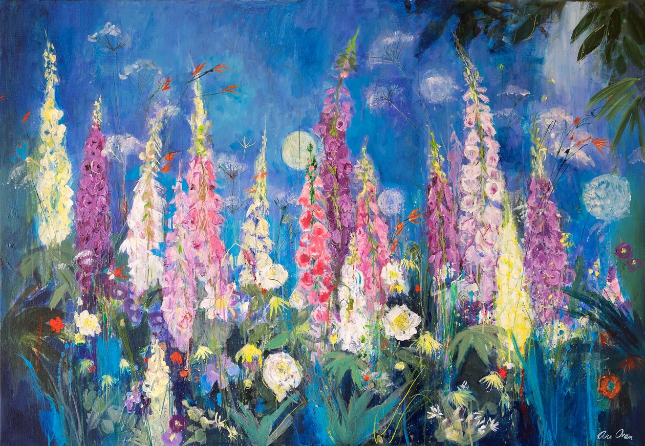 Foxgloves and Alliums by Ann Oram