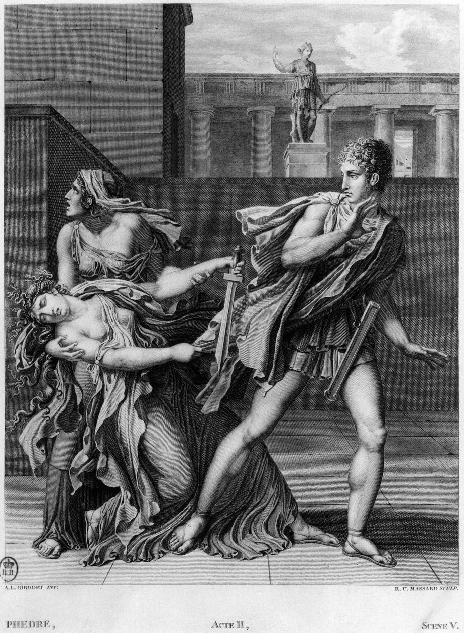 Phaedra, Oenone and Hippolytus, illustration from Act II Scene 5 of 