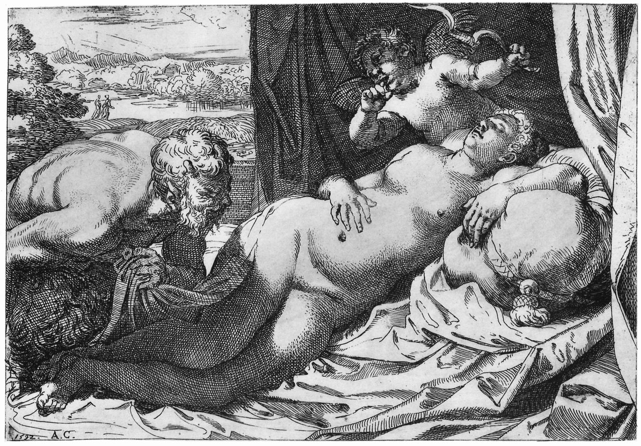 Jupiter and Antiope by Annibale Carracci