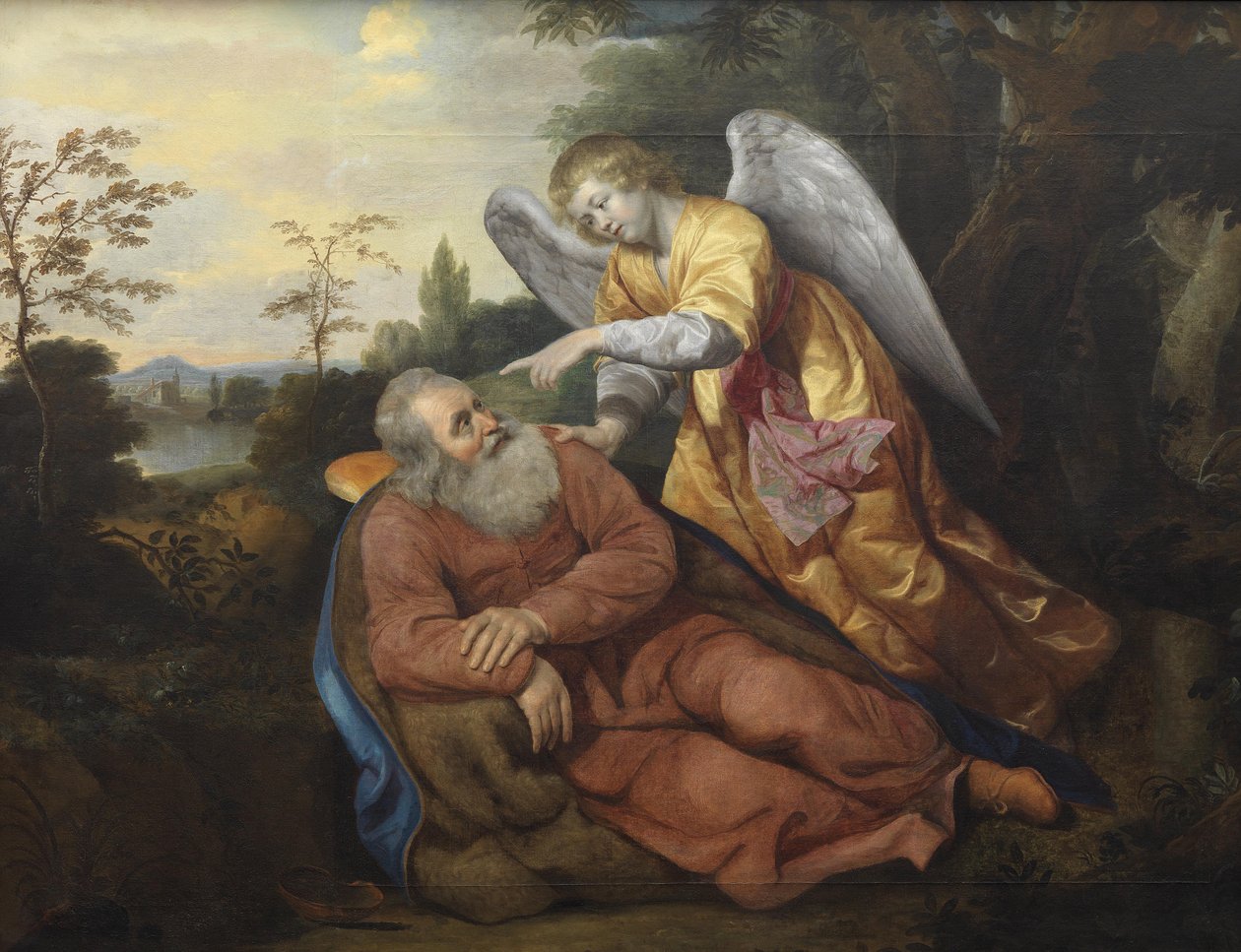 The Angel Awakens Elijah in the Desert by Anonymous