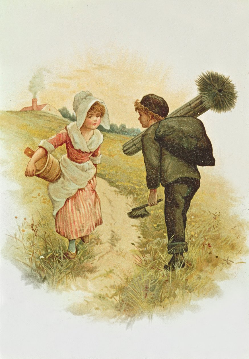 The Sweep and the Milkmaid (book illustration) by Anonymous