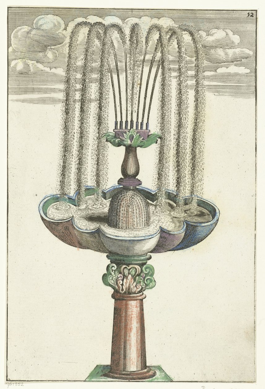 Basin with Four Lobes (Architectura Curiosa Nova) by Anonymous