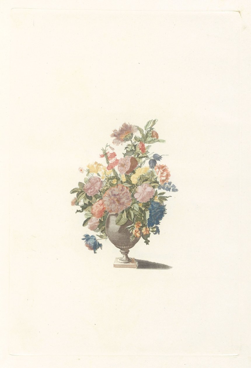 Flower Vase with Peonies by Anonymous