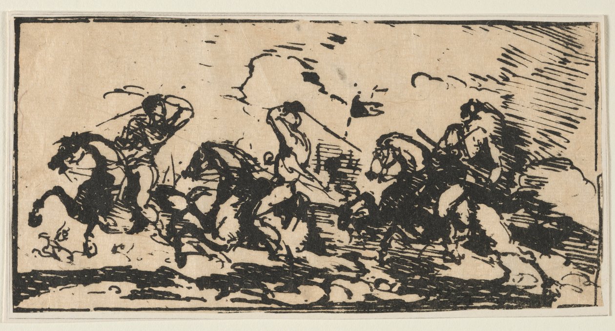 Cavalry Battle by Anonymous